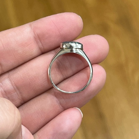 Black Opal Sterling Silver Ring size 7 - Picture 6 of 6